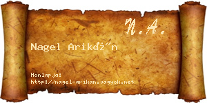 Nagel Arikán névjegykártya